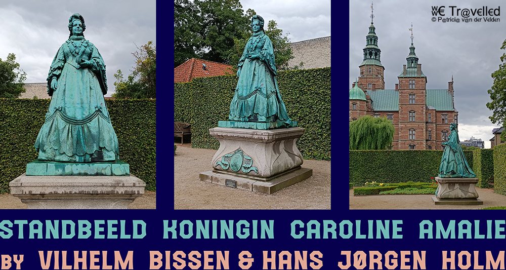 Kopenhagen - Rosenborg - Standbeeld Koningin Caroline Amalie by Vilhelm Bissen en Hans Jørgen Holm