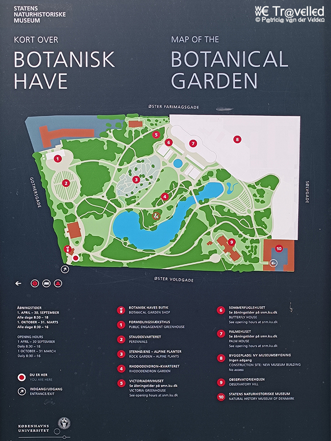 Kopenhagen - Botanische Tuin - Plattegrond
