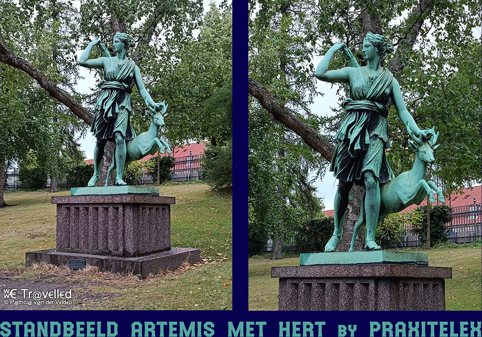 Kopenhagen - Botanische Tuin - Standbeeld Artemis met Hert by Praxitelex
