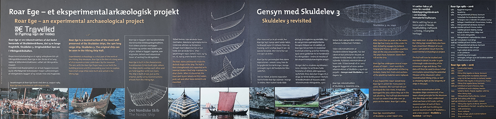 Roskilde - Vikingmuseum - Informatiebord Archeologisch Experiment Roar Ege Skuldelev 3