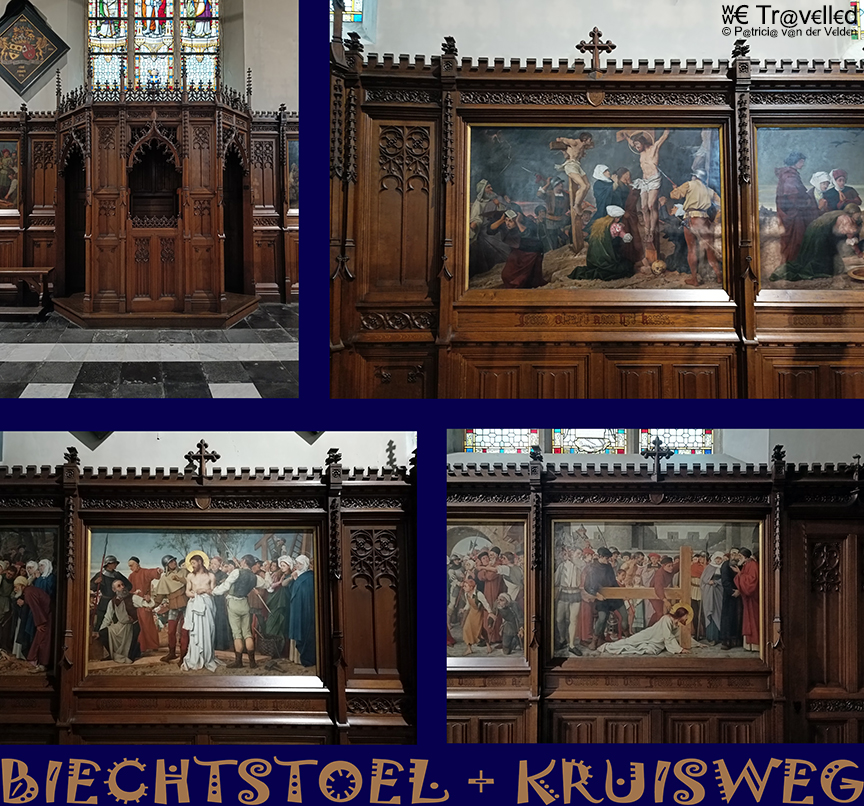 Gent Sint-Salvatorkerk Biechtstoel-Kruisweg