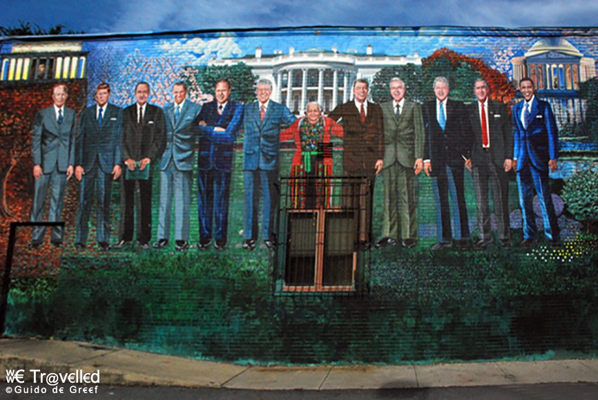 Muurschildering Presidenten
