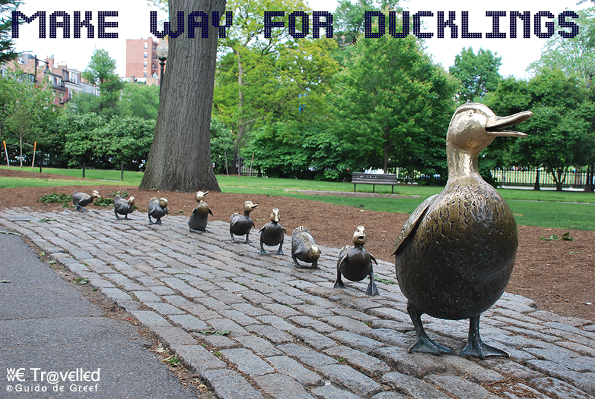 Standbeeld Make Way for Ducklings in Boston