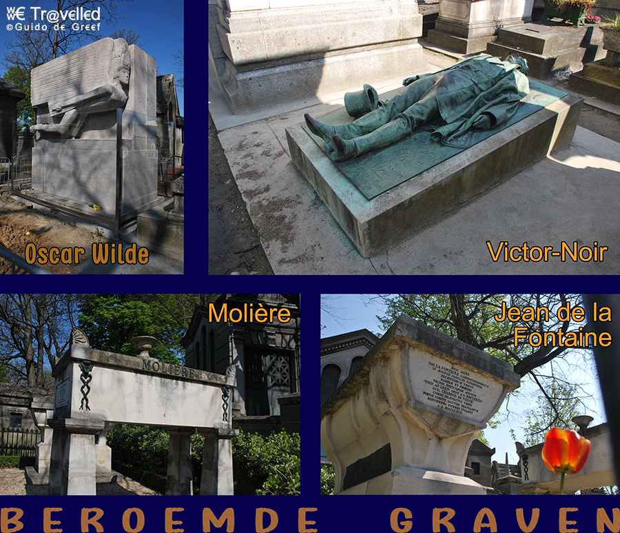 Cimetière du Père Lachaise in Parijs beroemde graven