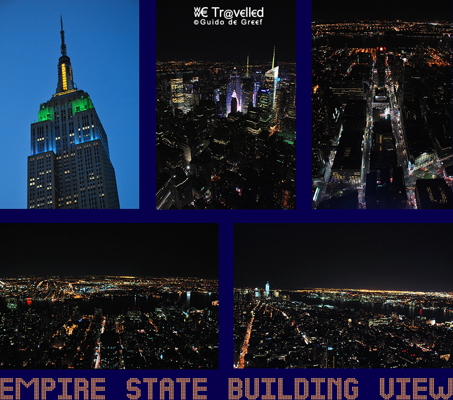 Uitzicht by Night vanaf het Empire State Building in New York