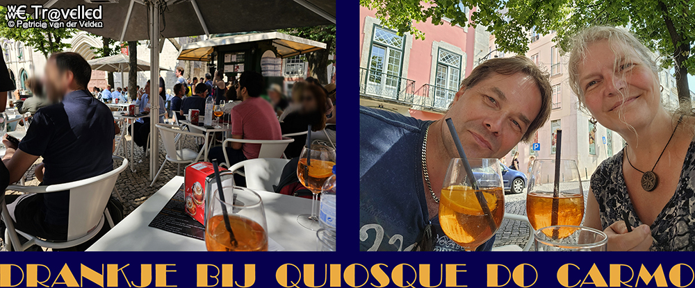 Drankje bij Quiosque do Carmo in Lissabon