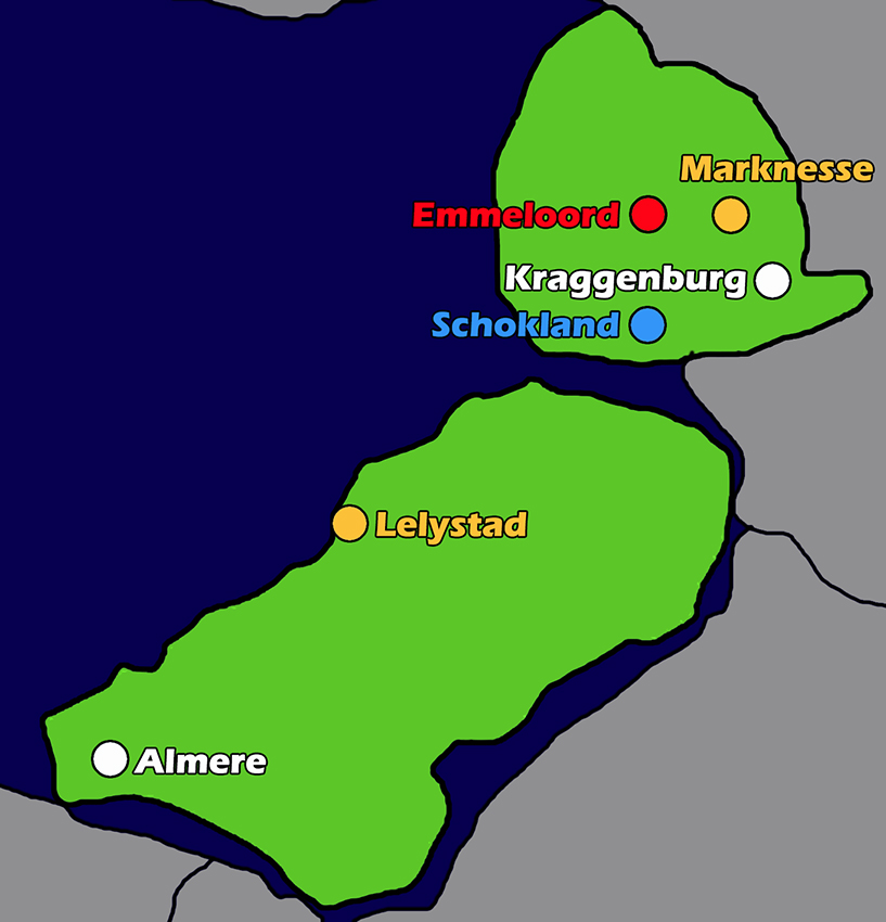 Kaart Flevoland