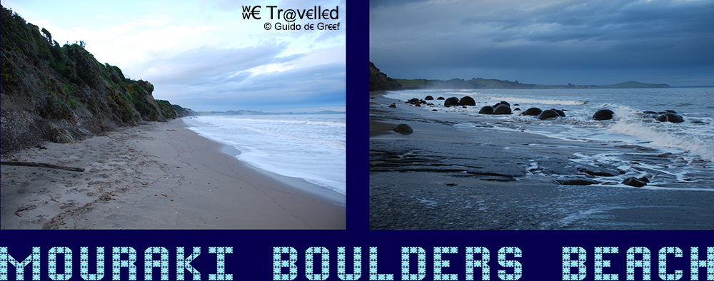 Moeraki Boulders Beach in Nieuw Zeeland