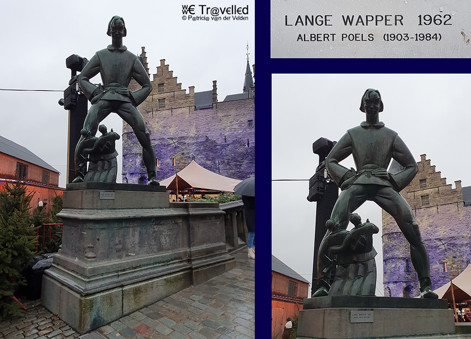 Antwerpen - Kasteel het Steen Standbeeld Lange Wapper